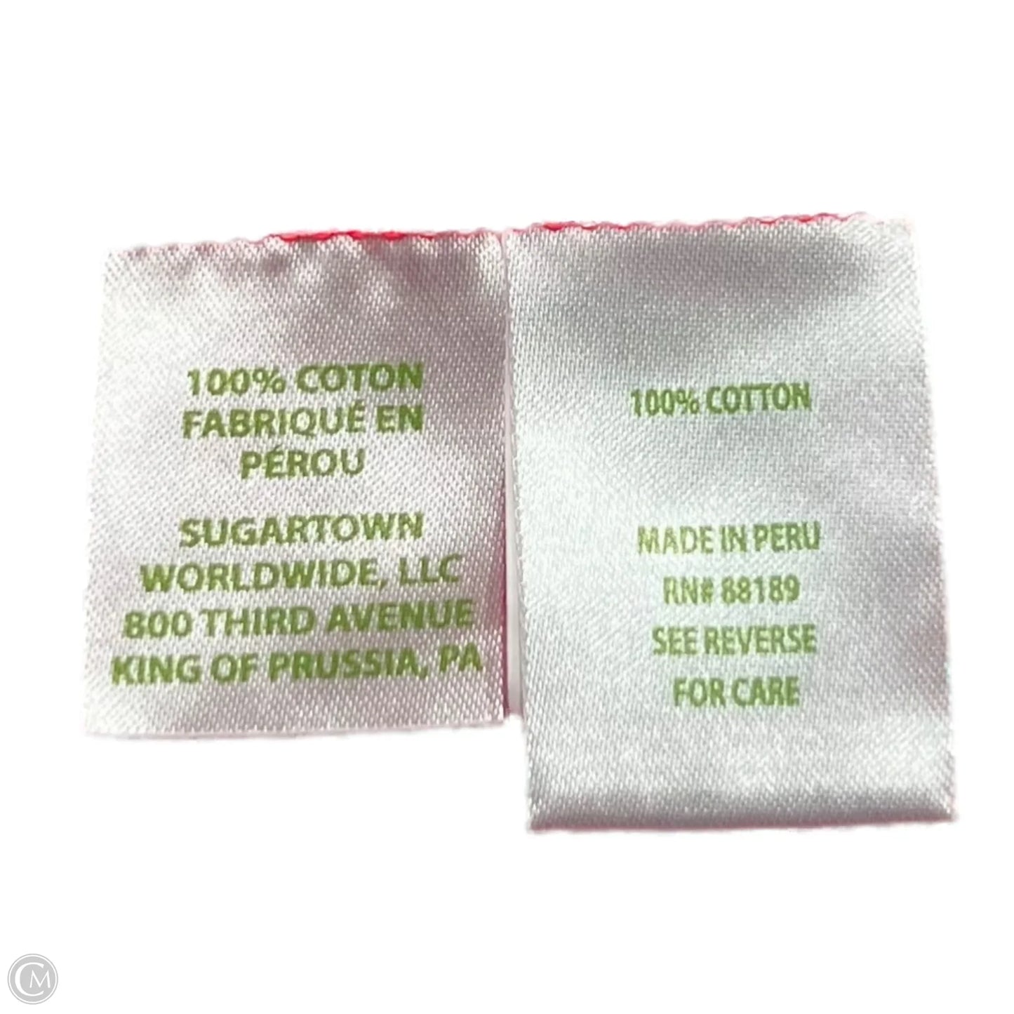 Top Short Sleeve Designer By Lilly Pulitzer In Orange & White, Size: S