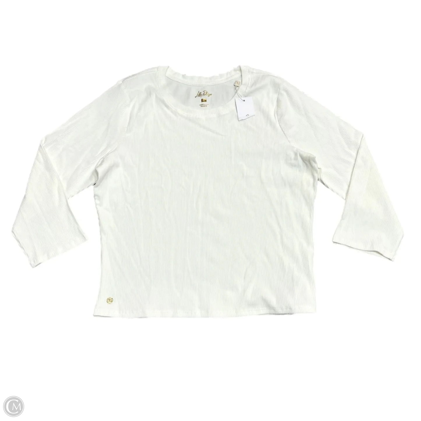 Top Long Sleeve Designer By Lilly Pulitzer In Cream, Size: Xl