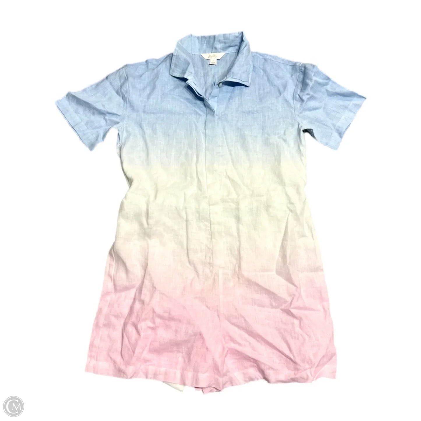 Romper Designer By Lilly Pulitzer In Blue & Pink, Size: S
