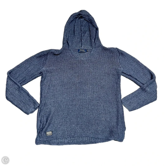 Sweatshirt Hoodie By Polo Ralph Lauren In Blue, Size: L