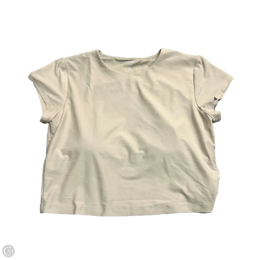 Athletic Top Short Sleeve By Old Navy In Beige, Size: Xl