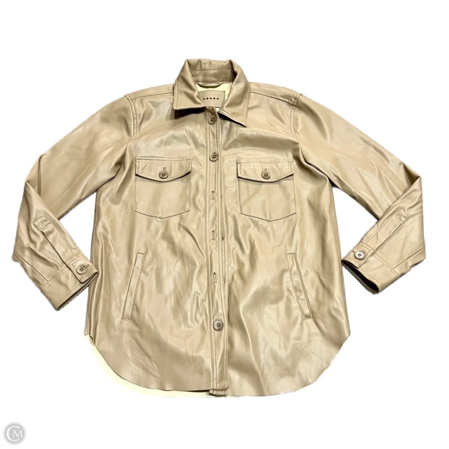 Jacket Shirt By Blanknyc In Tan, Size: S