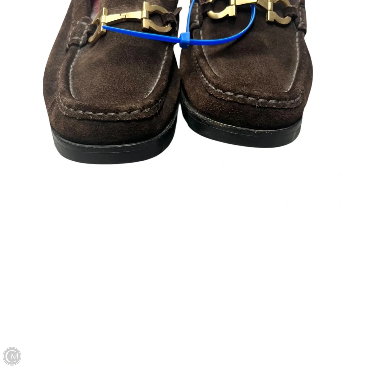 Shoes Luxury Designer By Ferragamo In Brown, Size: 9