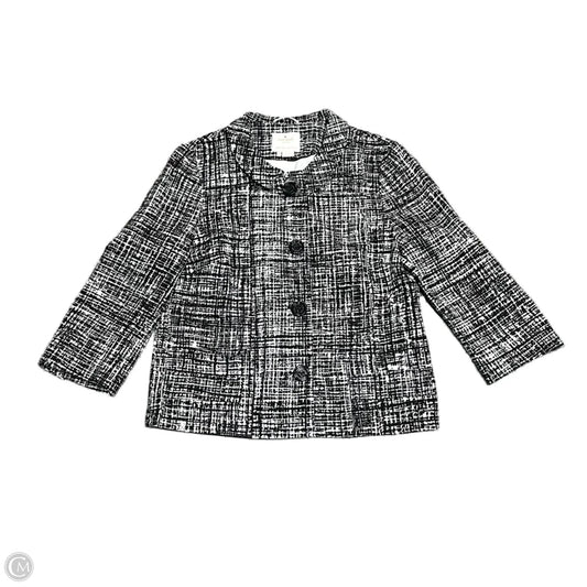 Blazer Designer By Kate Spade In Black & White, Size: M