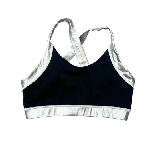 Athletic Bra By Veronica Beard In Black & Silver, Size: Xs