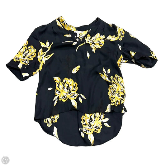 Top Short Sleeve By Joie In Black & Yellow, Size: Xl