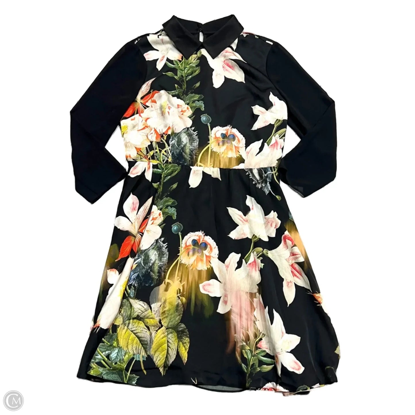 Dress Casual Midi By Ted Baker In Floral Print, Size: M