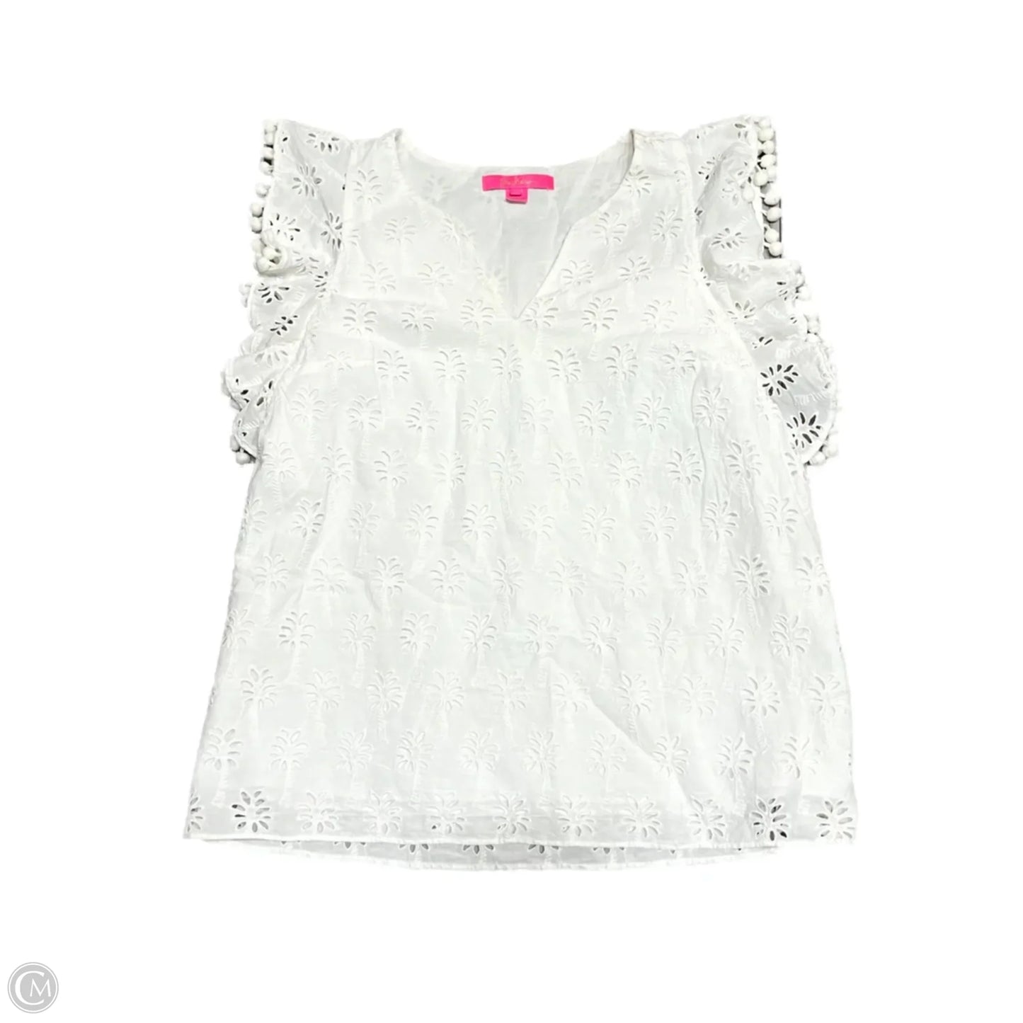 Top Sleeveless Designer By Lilly Pulitzer In Cream, Size: S