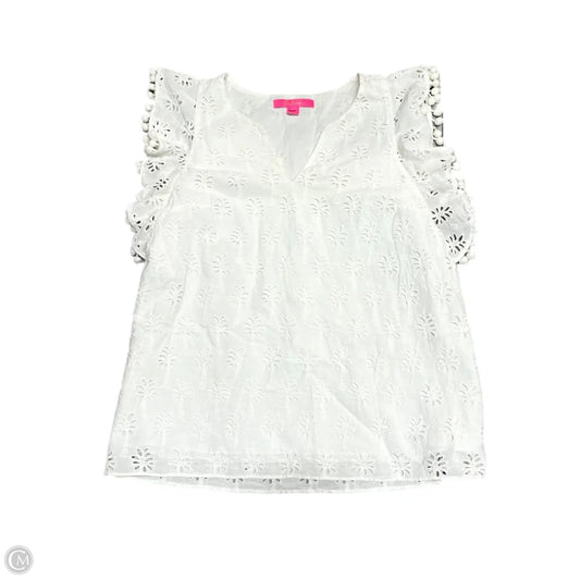 Top Sleeveless Designer By Lilly Pulitzer In Cream, Size: S