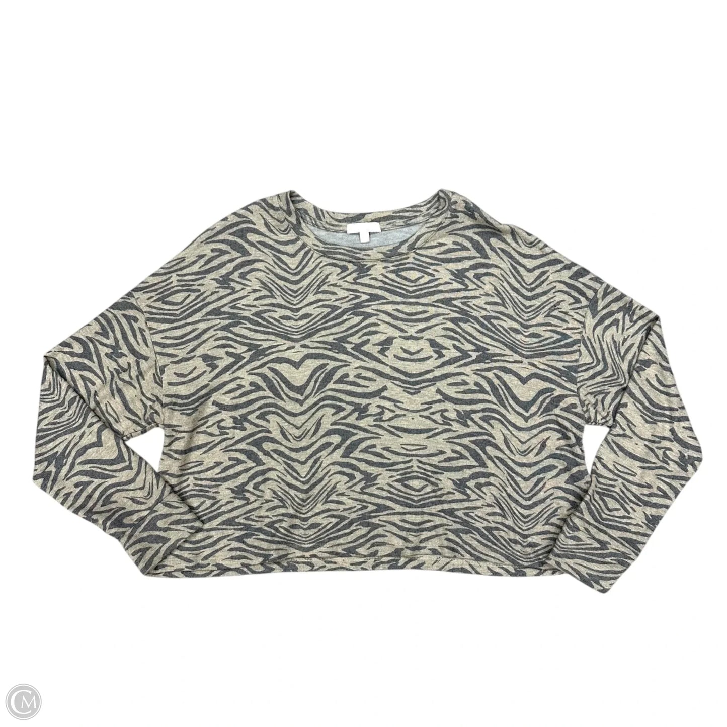 Sweatshirt Crewneck By Beyond Yoga In Zebra Print, Size: Xl