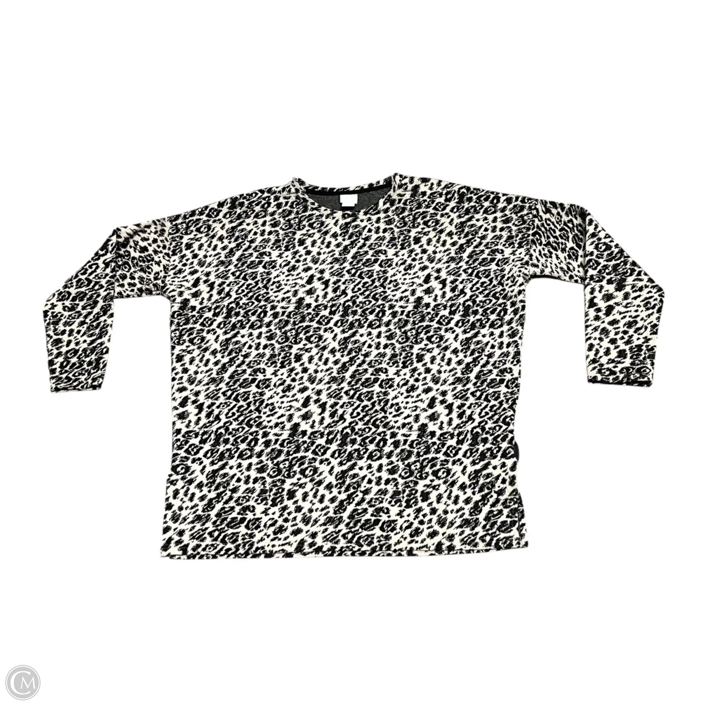 Sweatshirt Crewneck By Chicos In Leopard Print, Size: S