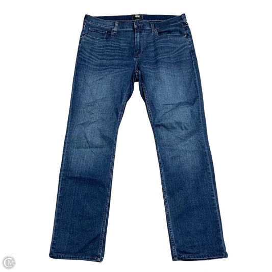 Jeans Straight By Paige In Blue Denim, Size: 20