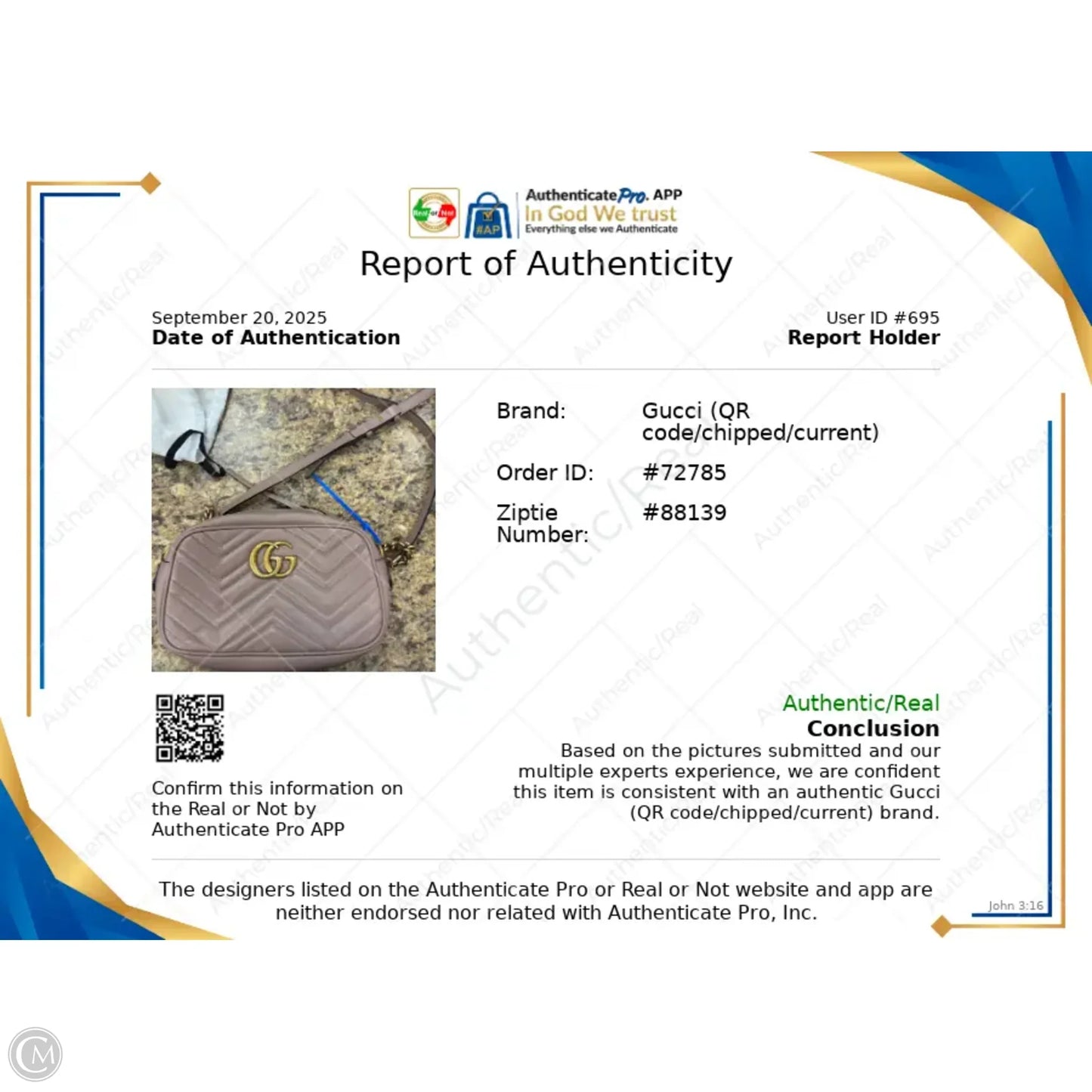 Crossbody Luxury Designer By Gucci, Size: Small