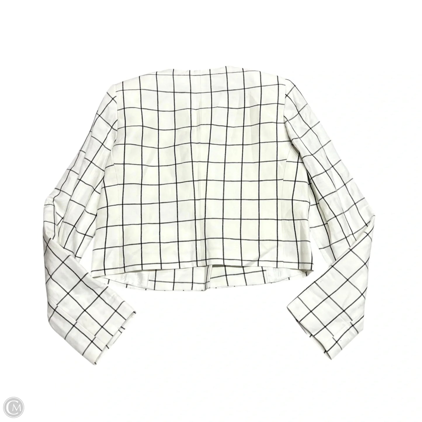 Blazer Designer By Karl Lagerfeld In Black & White, Size: S