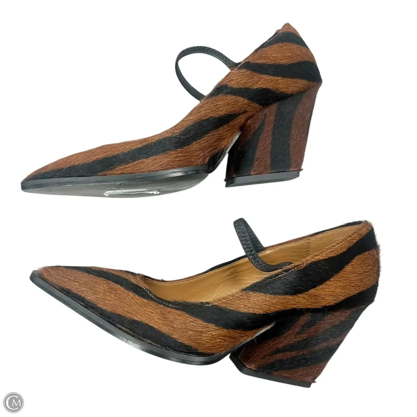 Shoes Heels Block By All Tomorrow's Parties In Zebra Print, Size: 6.5