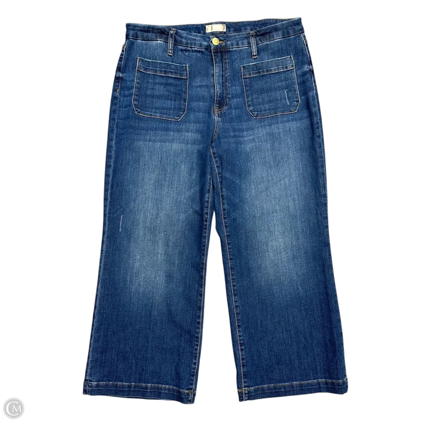 Jeans Wide Leg By Kut In Blue Denim, Size: 14