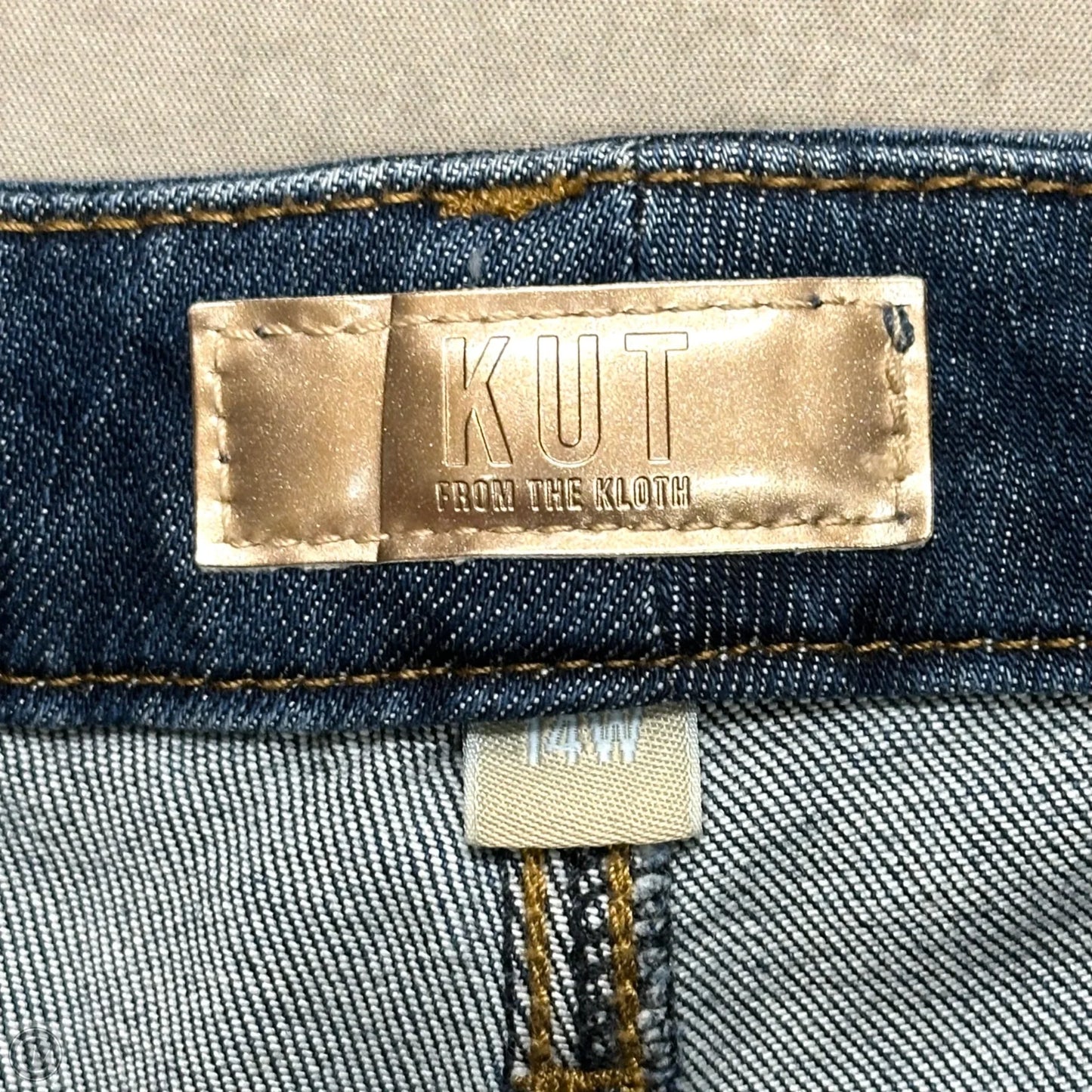 Jeans Wide Leg By Kut In Blue Denim, Size: 14