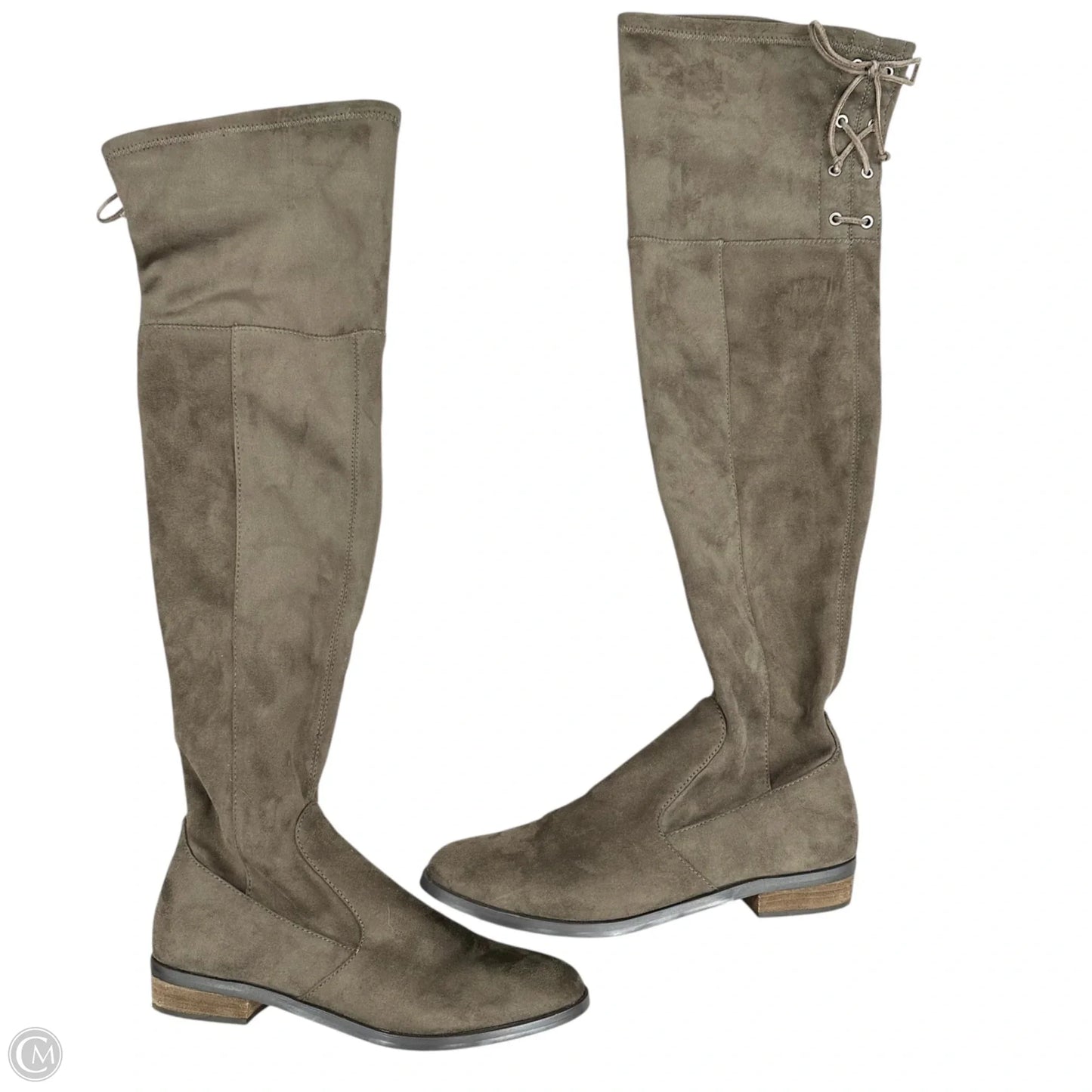 Boots Over-the-knee Heels By Vince Camuto In Taupe, Size: 10