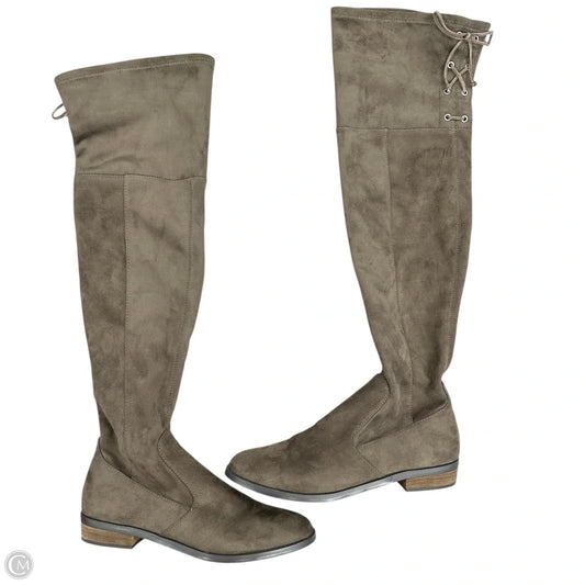 Boots Over-the-knee Heels By Vince Camuto In Taupe, Size: 10