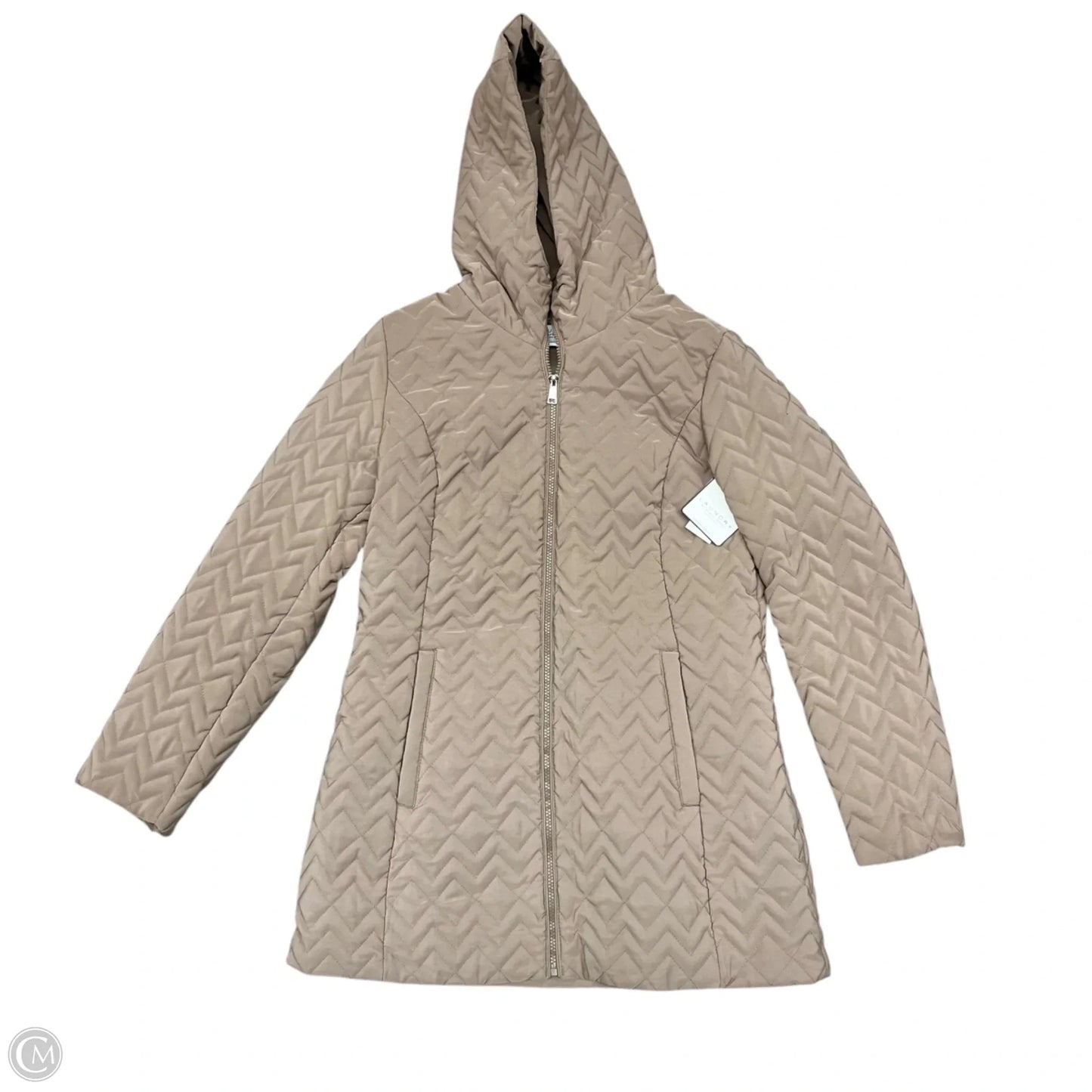 Coat Puffer & Quilted By Laundry In Taupe, Size: L