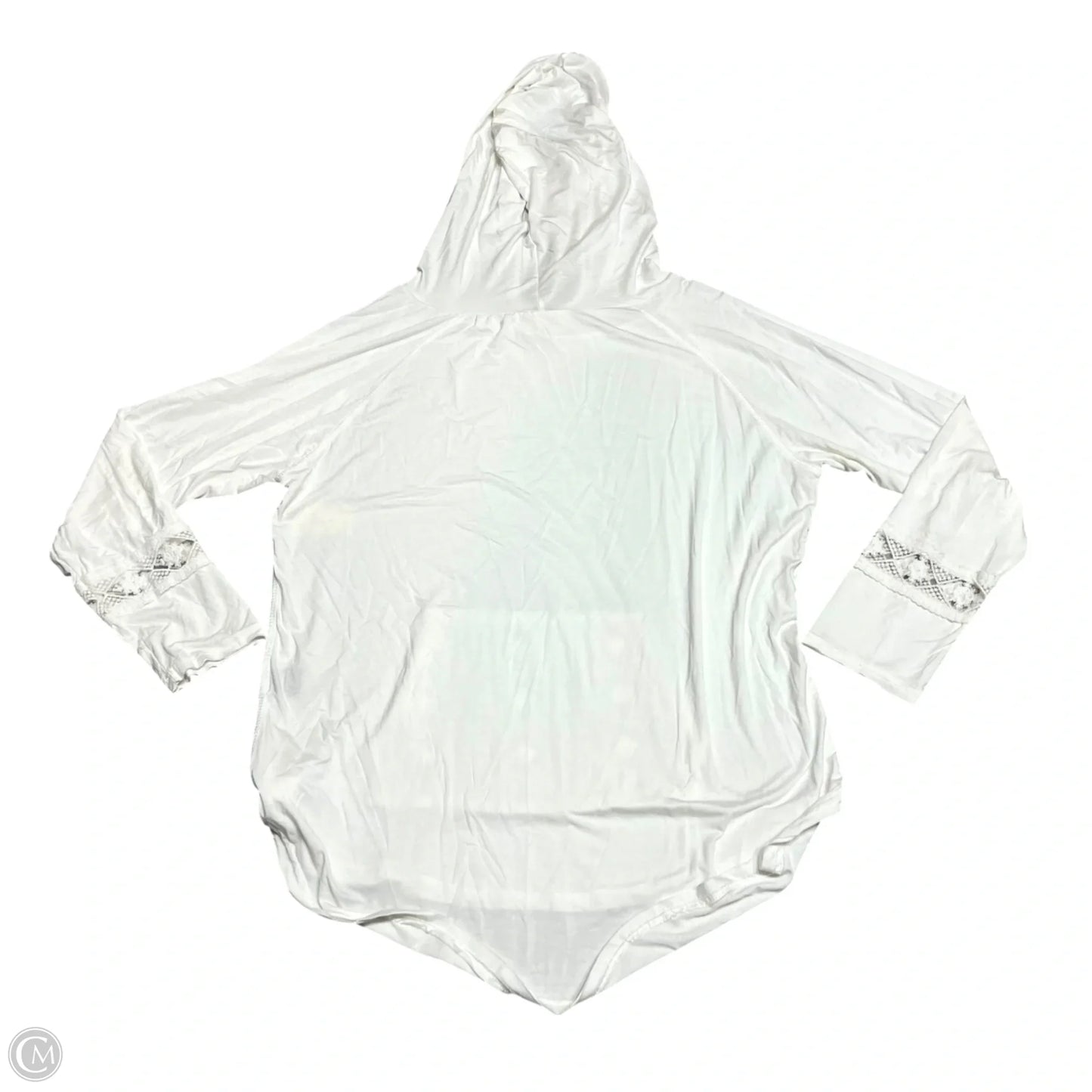 Sweatshirt Hoodie By Pol In Cream, Size: L
