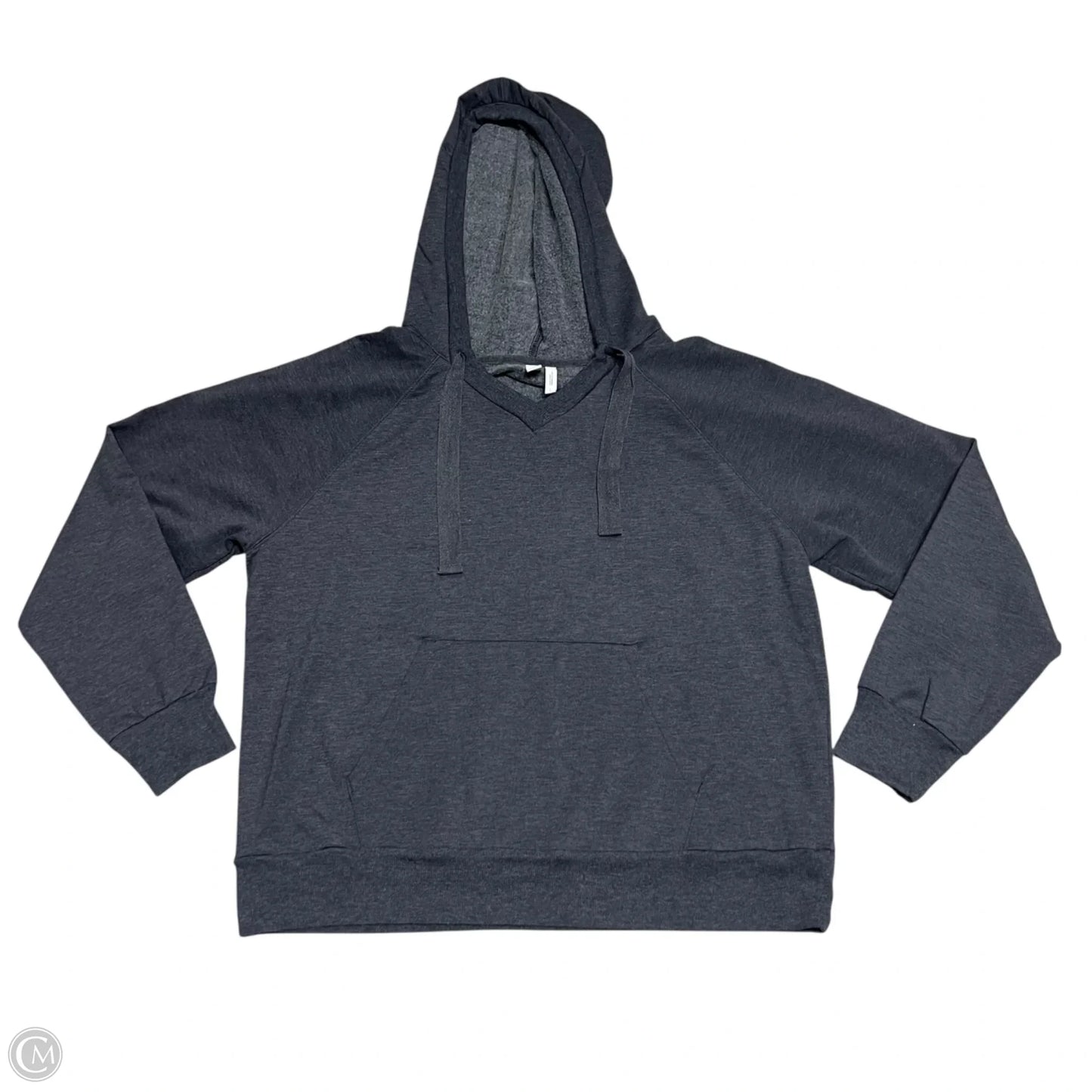 Athletic Sweatshirt Hoodie By Zella In Grey, Size: L