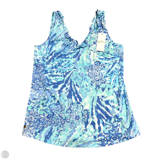 Top Sleeveless Designer By Lilly Pulitzer In Blue, Size: M