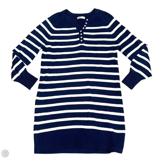 Dress Sweater By Sonoma In Blue & White, Size: S