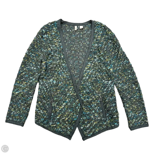 Sweater Cardigan By Moth In Blue & Grey, Size: S