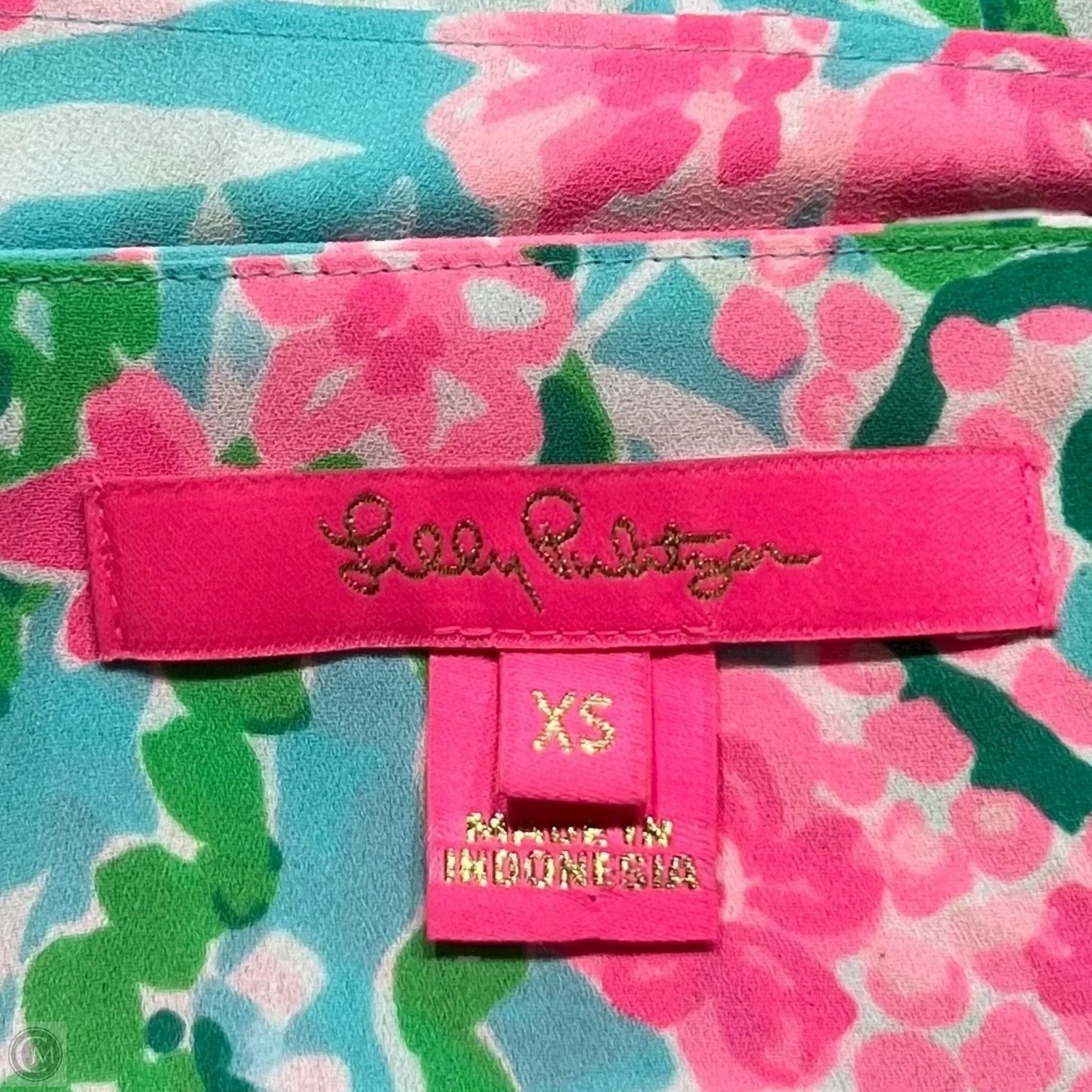 Top Sleeveless Designer By Lilly Pulitzer In Blue & Pink, Size: Xs