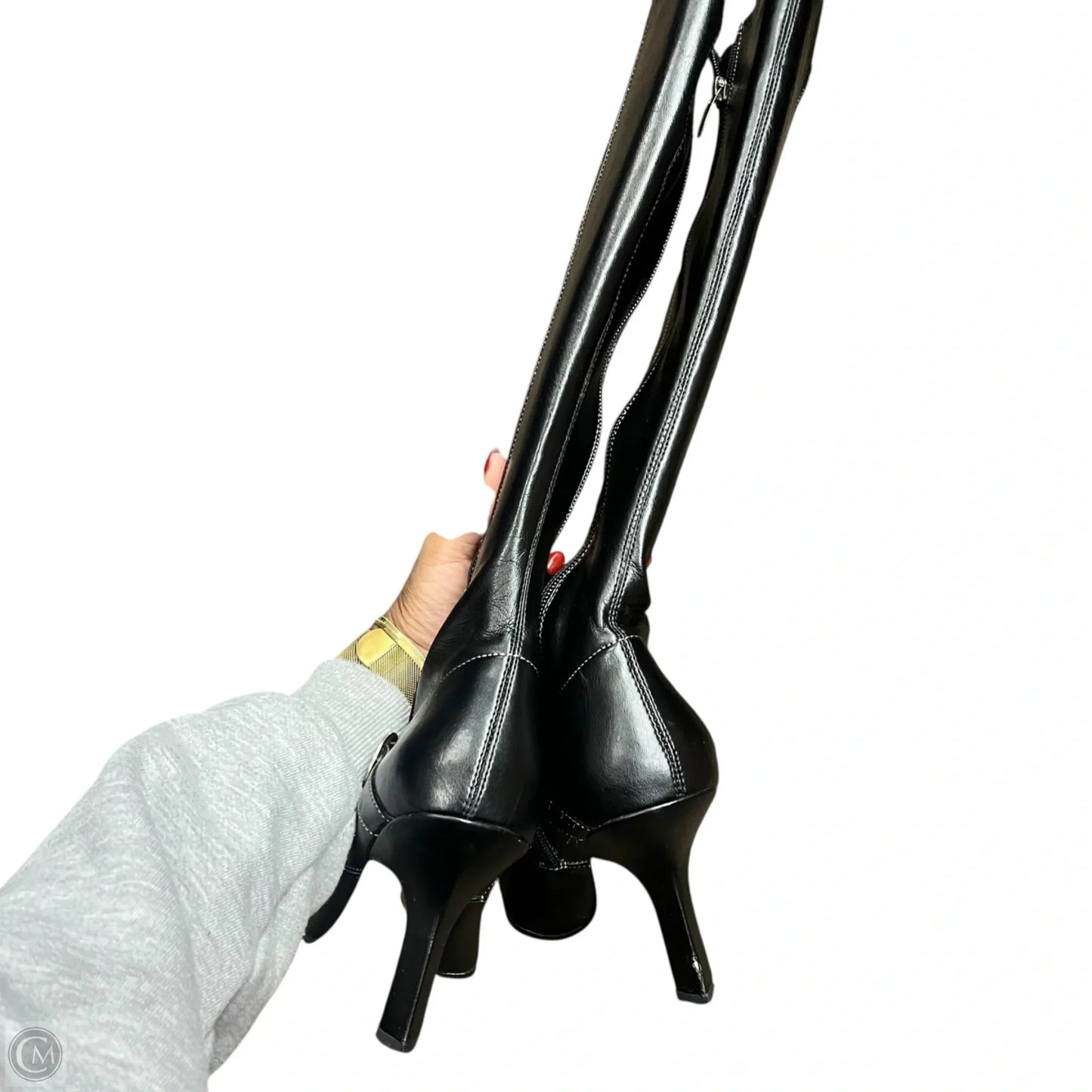 Boots Knee Heels By Anne Klein In Black, Size: 8.5