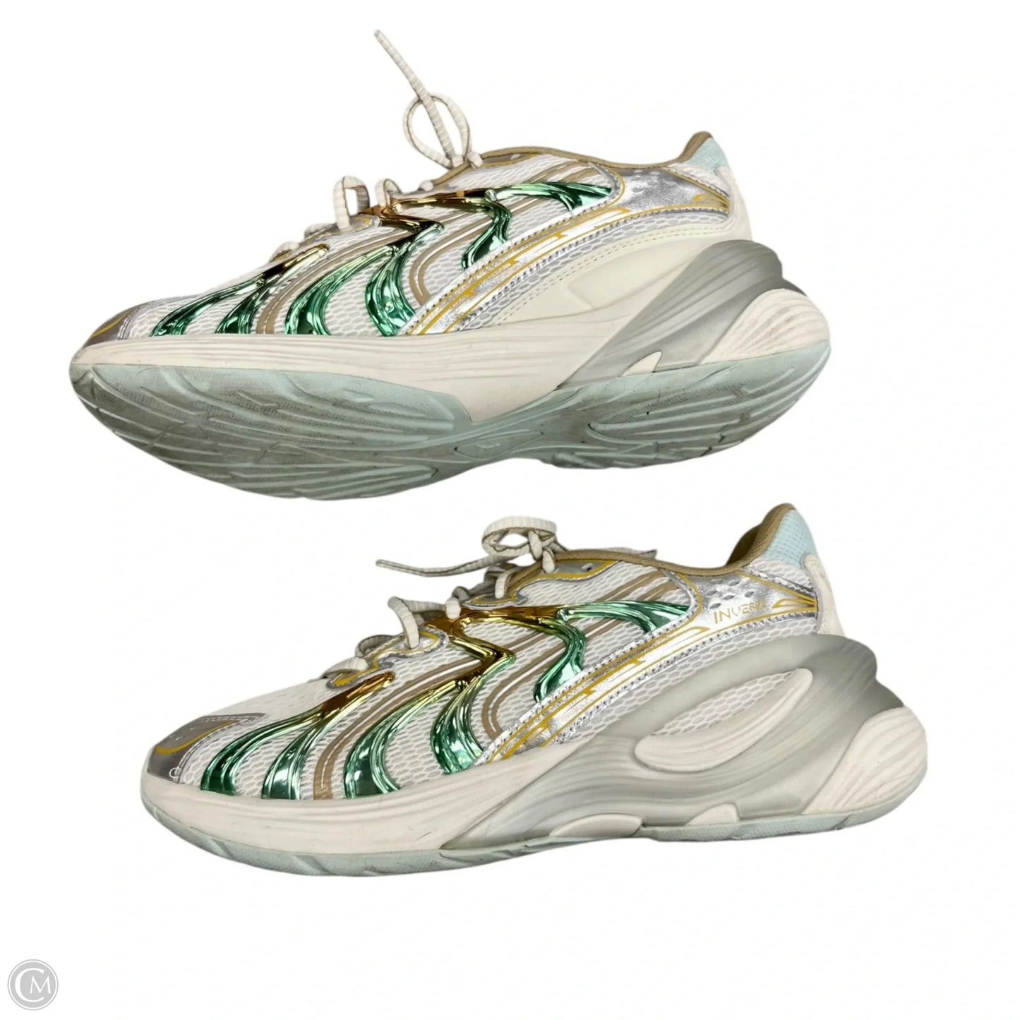 Shoes Sneakers By Puma In Cream & Green, Size: 8.5