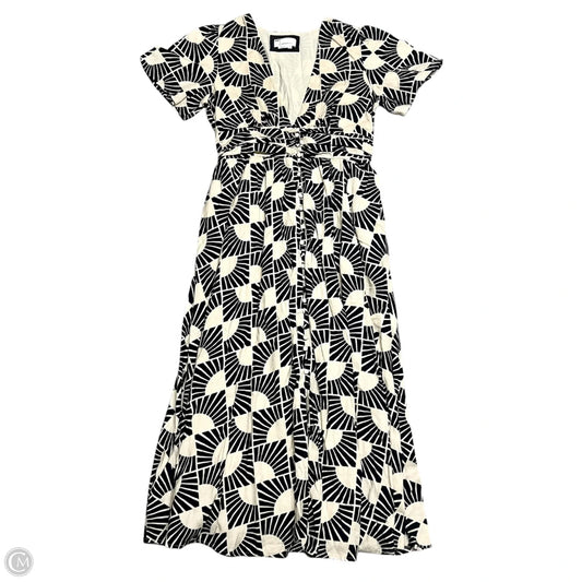 Dress Casual Maxi By Anthropologie In Black & Cream, Size: M