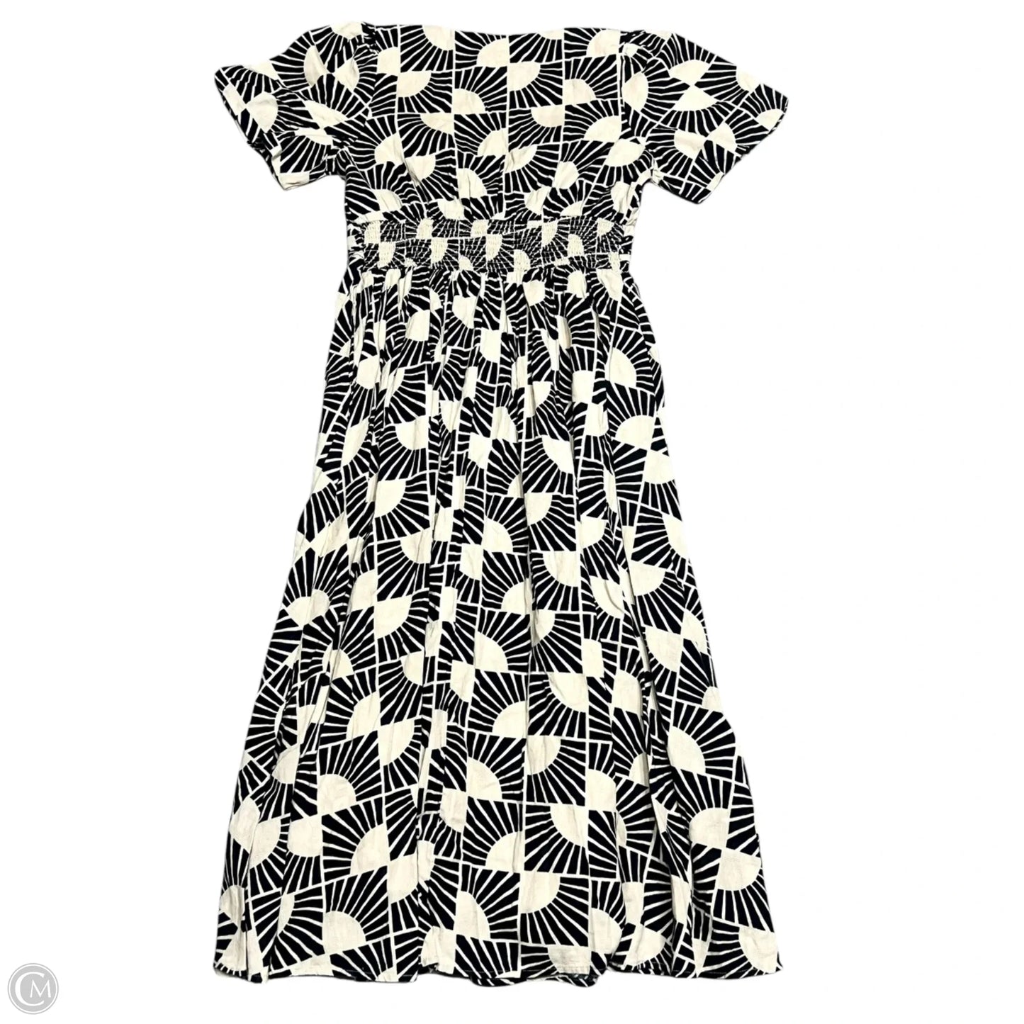 Dress Casual Maxi By Anthropologie In Black & Cream, Size: M