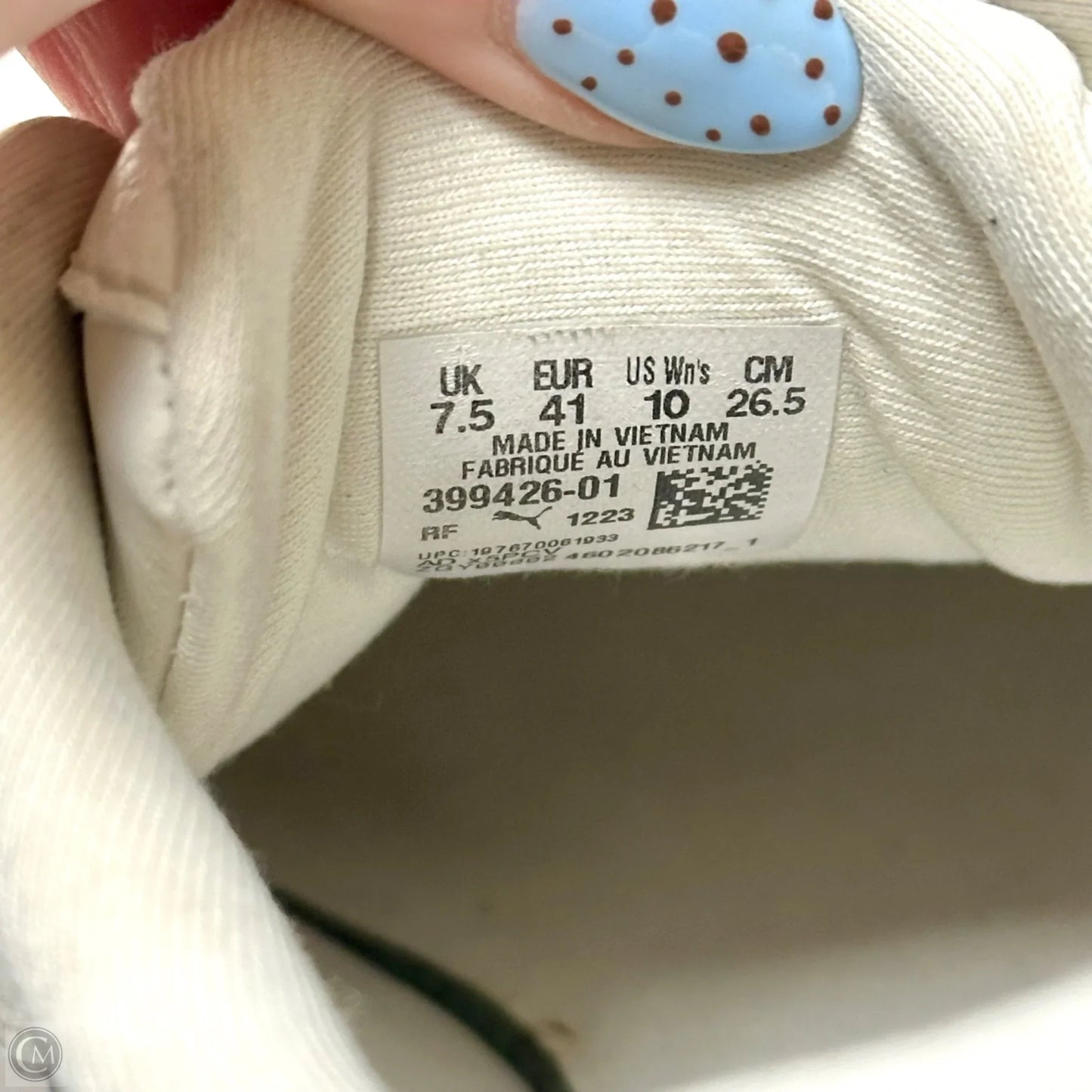 Shoes Sneakers By Puma In Blue & Cream, Size: 10