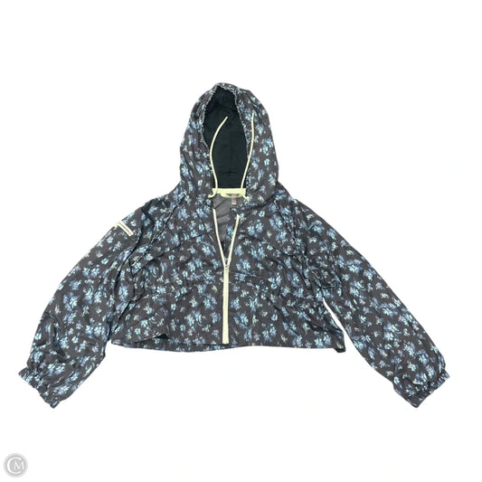 Athletic Jacket By Free People In Blue & Grey, Size: M