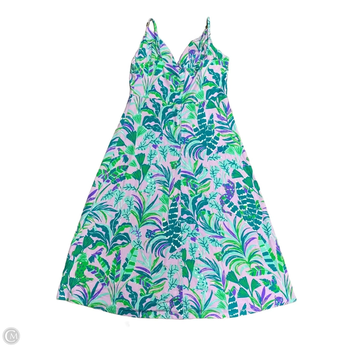 Dress Designer By Lilly Pulitzer In Green & Purple, Size: M