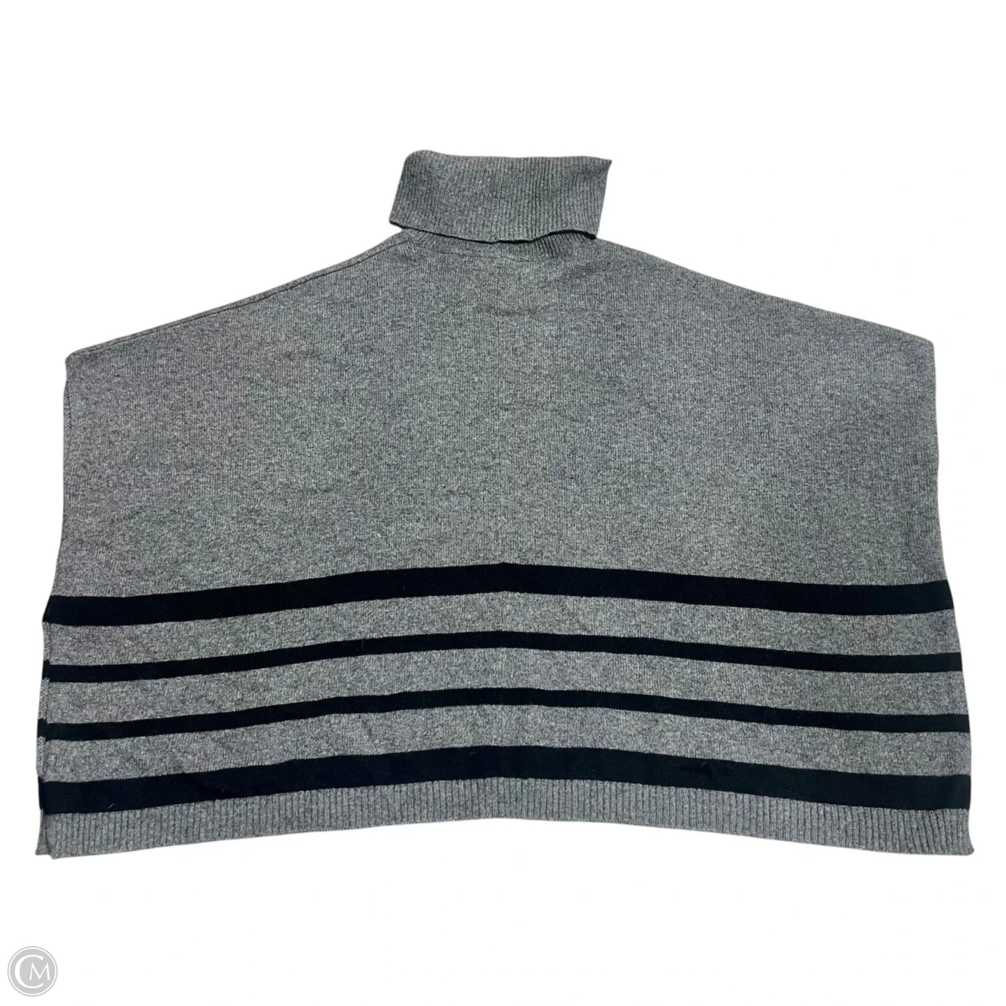 Poncho By Tahari In Black & Grey, Size: Osfm