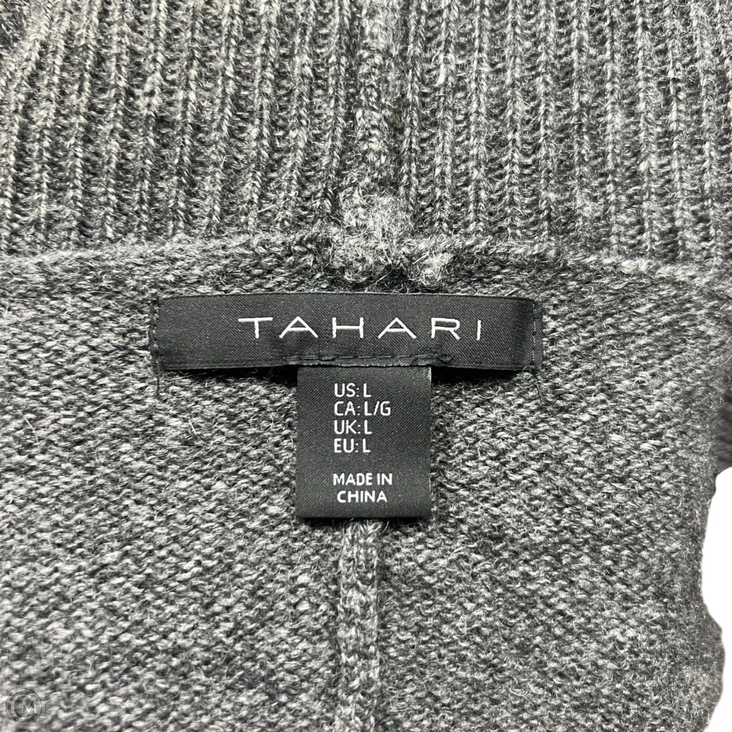 Poncho By Tahari In Black & Grey, Size: Osfm