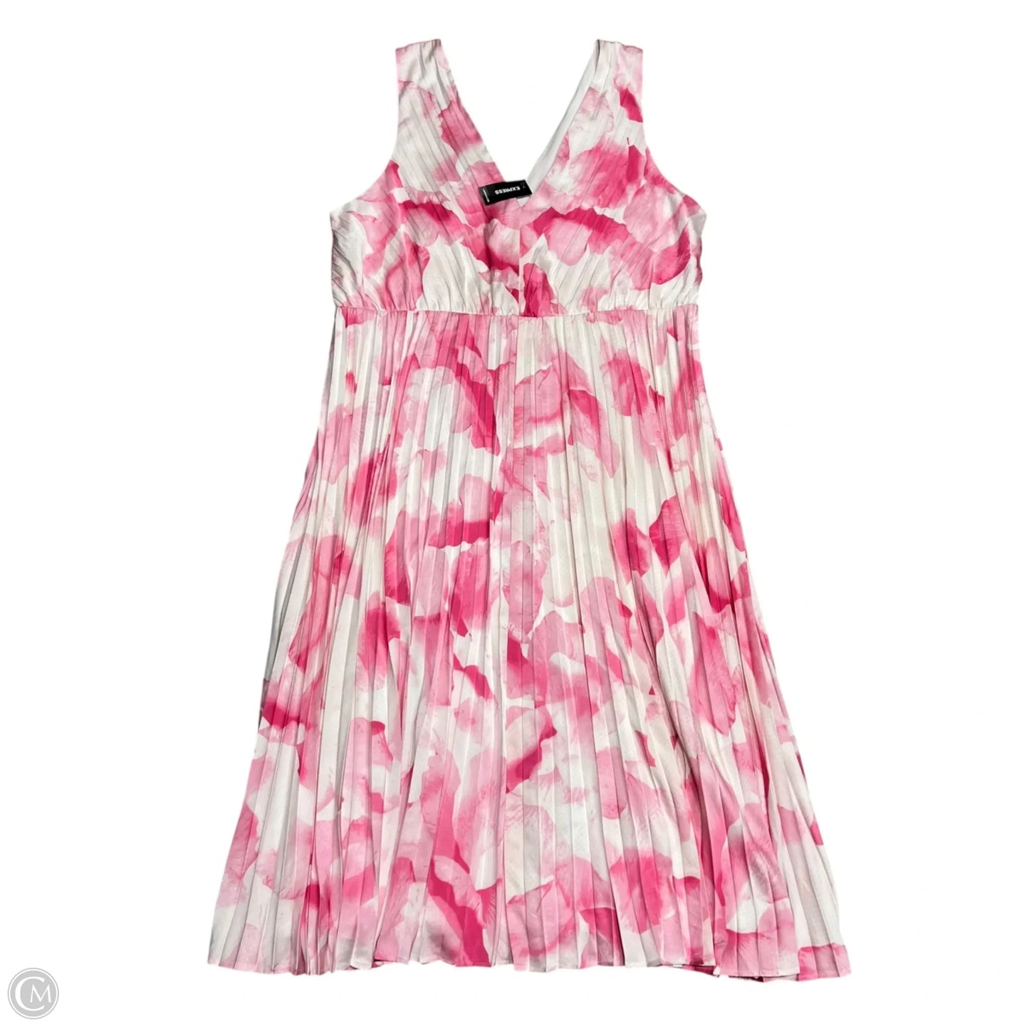 Dress Party Short By Express In Pink & White, Size: Xl