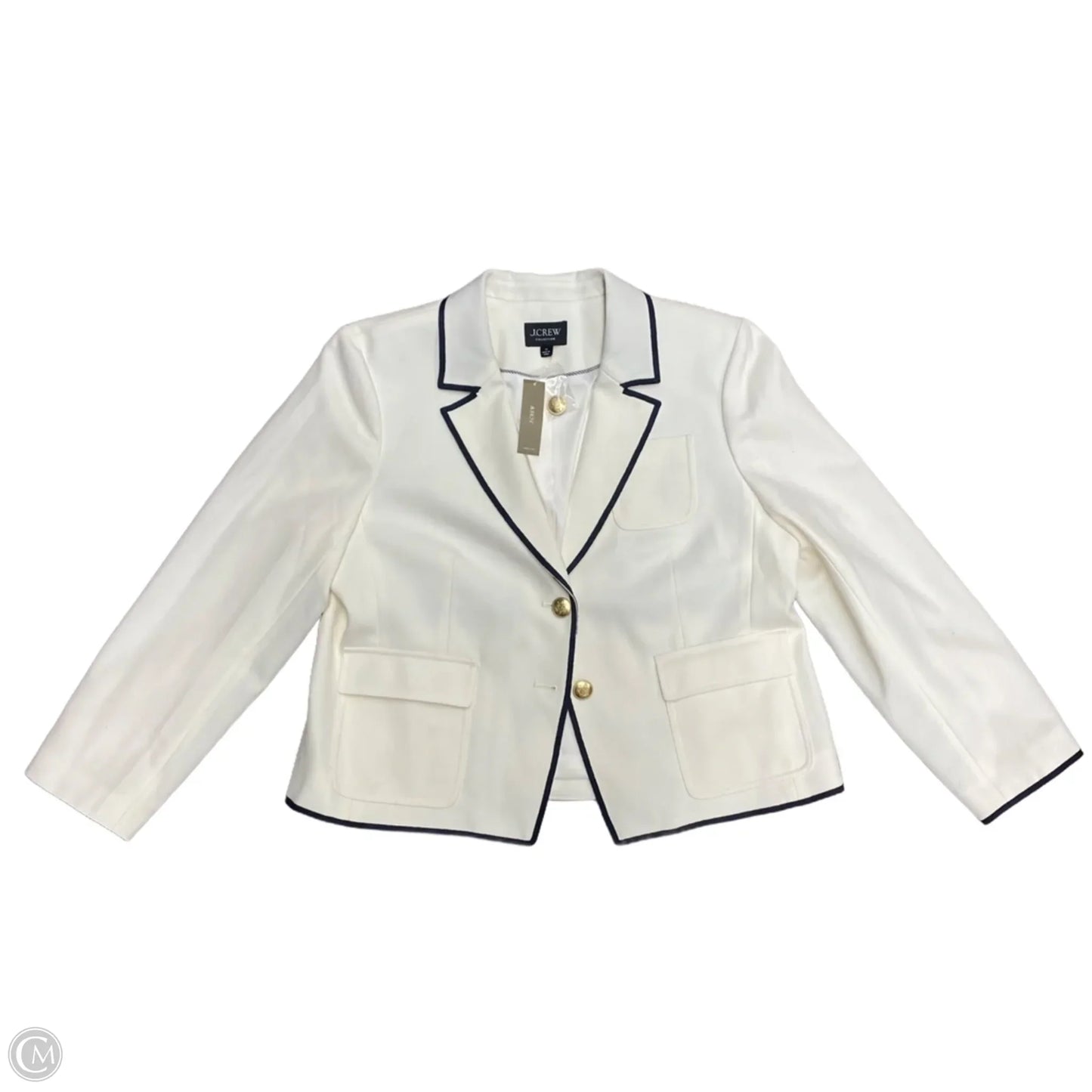Blazer By J. Crew In Black & Cream, Size: Xl