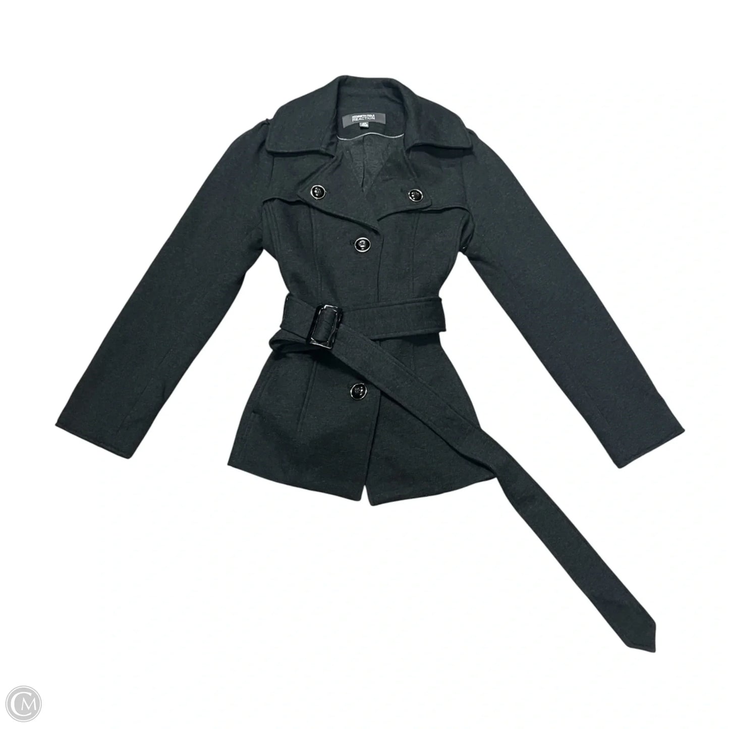Coat Peacoat By Kenneth Cole Reaction In Grey, Size: M