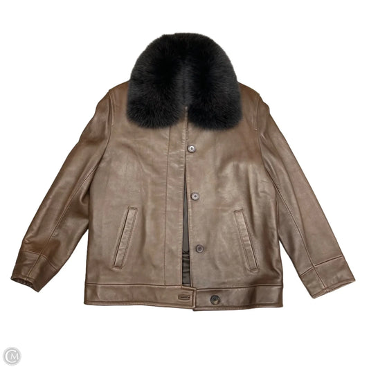 Coat Other By Tibor Leathers  In Brown, Size: L