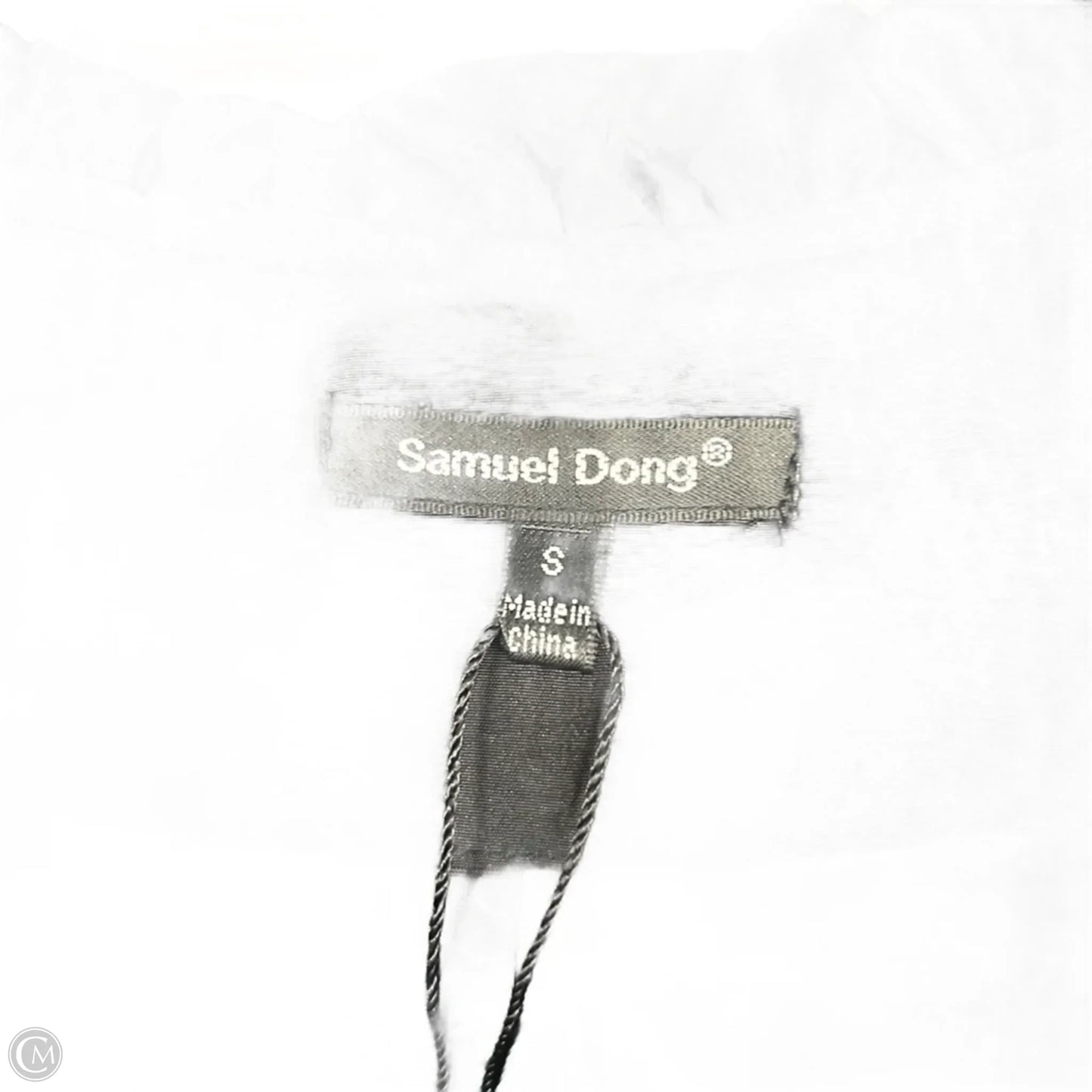 Coat Trench Coat By Samuel Dong In Black, Size: S