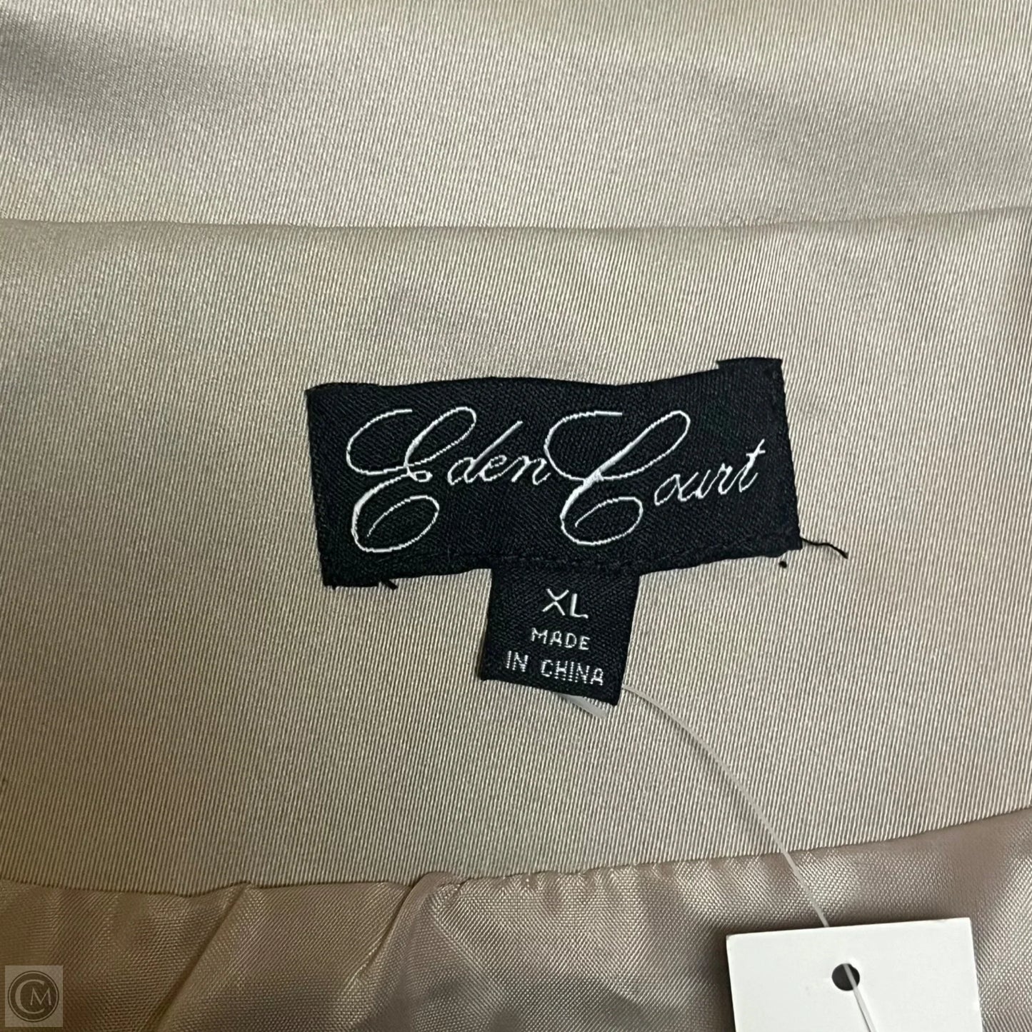 Coat Trench Coat By Eden Court In Tan, Size: Xl