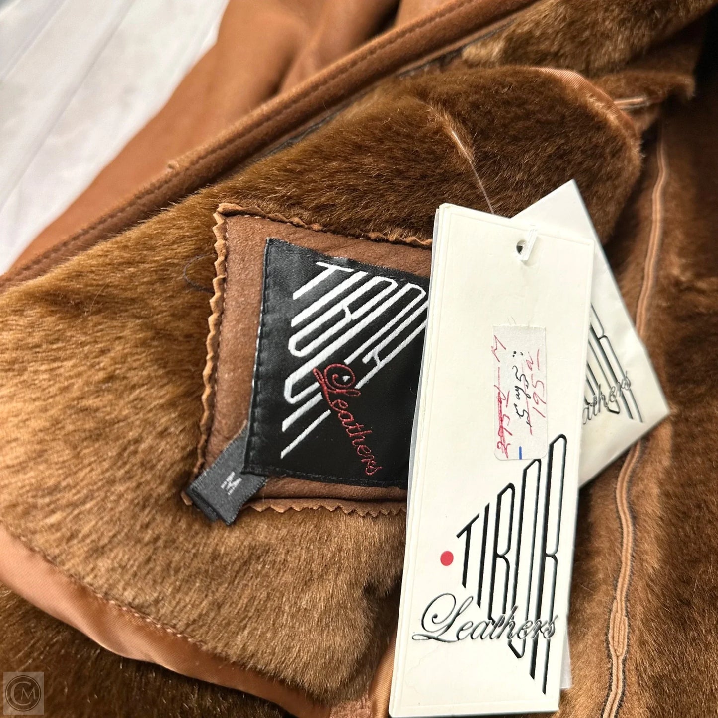 Coat Trench Coat By Tibor Leathers In Brown, Size: M