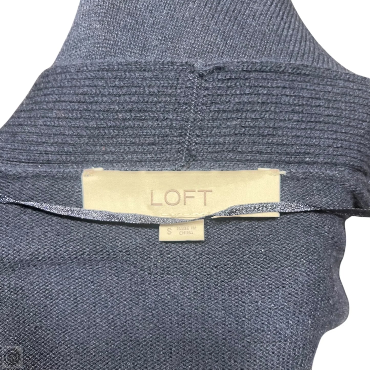 Sweater Cardigan By Loft In Navy, Size: S