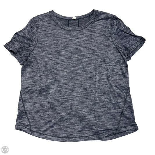 Athletic Top Short Sleeve By Lululemon In Blue, Size: L