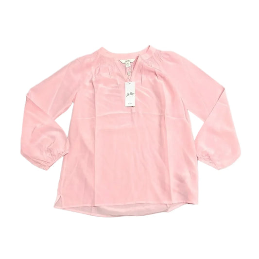 Top Long Sleeve Designer By Lilly Pulitzer In Peach, Size: Xs