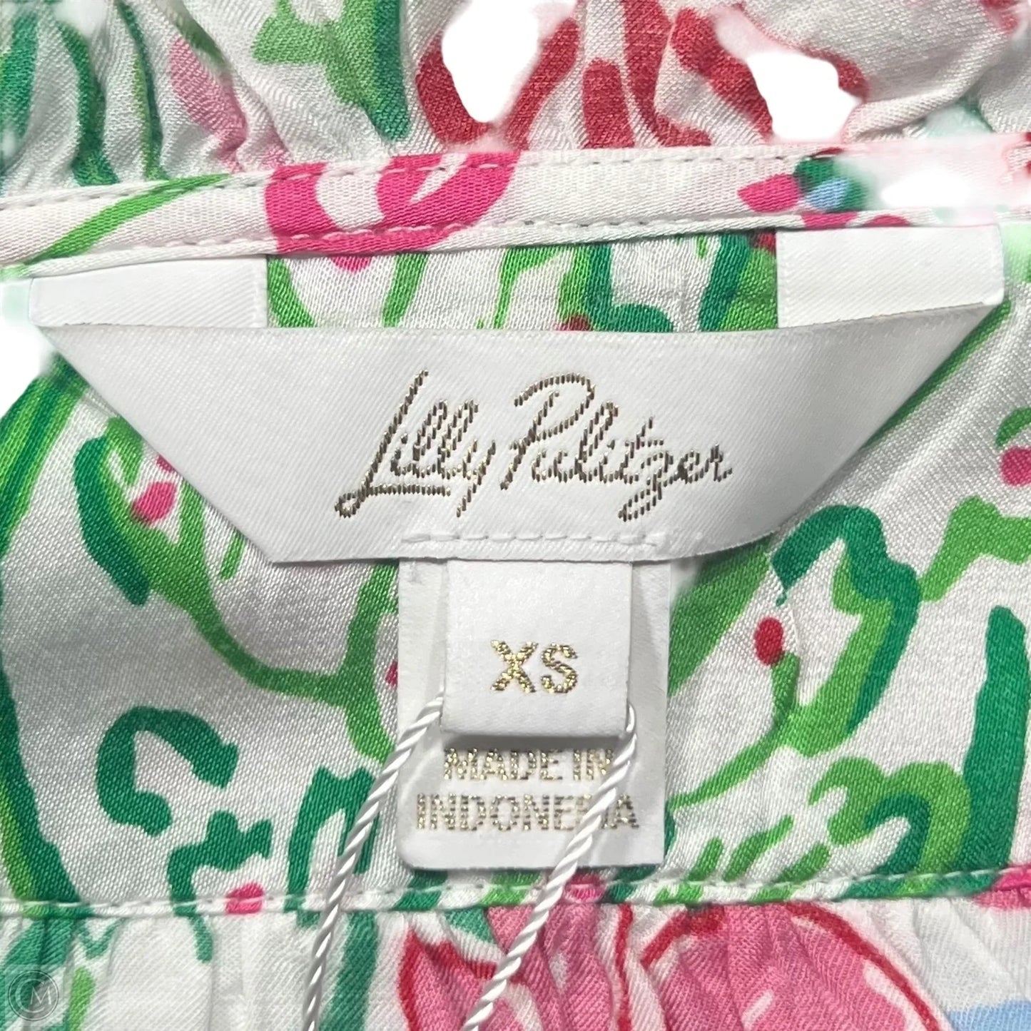 Top Long Sleeve Designer By Lilly Pulitzer In Green & Pink, Size: Xs